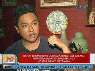 UB: Bahay ni GMA News Correspondent Jay Sabale sa Parañaque, pinagnakawan
