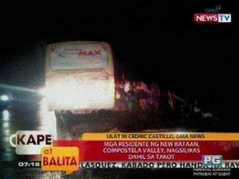 KB: Mga residente ng New Bataan, Compostela Valley, nagsilikas dahil sa takot