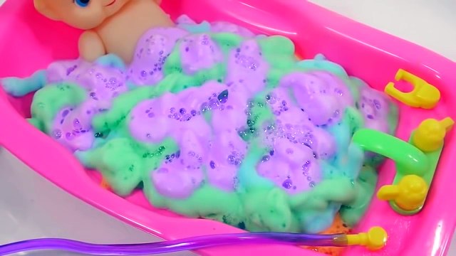 Surprise Toys Baby Doll Colors Bubble Bath Time Learn Colors Orbeez Slime