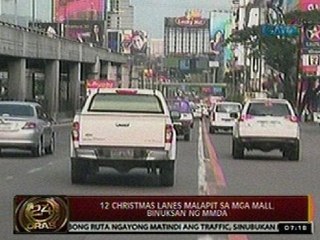 24Oras: 12 Christmas lanes malapit sa mga mall, binuksan ng MMDA