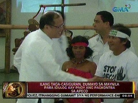 24Oras: Ilang Taga-Casiguran, dumayo sa Maynila para idulog kay PNoy ang pagkontra sa APECO