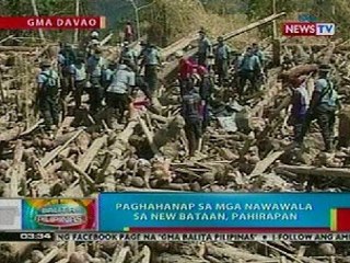 BP: Paghahanap sa mga nawawala sa New Bataan, Compostela Valley, pahirapan