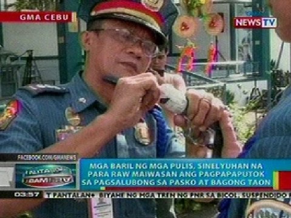 BP: Baril ng mga pulis sa Cebu, sinelyuhan na para maiwasan ang pagpapaputok sa Pasko at Bagong Taon