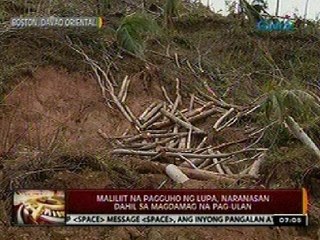 24 Oras: Maliliit na pagguho ng   lupa, naranasan dahil sa   magdamag na pag-ulan
