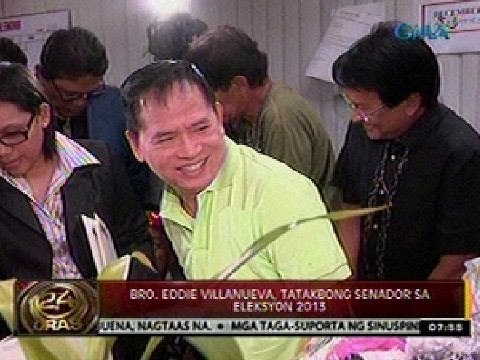 24 Oras: Bro. Eddie Villanueva, tatakbong senador sa Eleksyon 2013