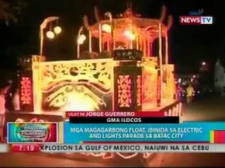 BP: Mga magagarbong float, ibinida sa Electric and Lights Parade sa Batac City