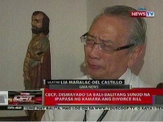 QRT: CBCP, dismayado sa bali-balitang sunod na ipapasa ng Kamara ang Divorce Bill