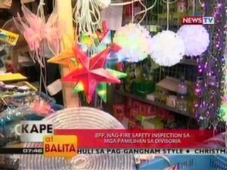 KB: BFP, nag-fire safety inspection sa mga pamilihan sa Divisoria