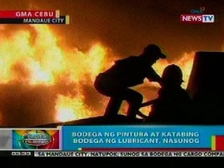 BP: Bodega ng pintura at katabing bodega ng lubricant sa Mandaue City, nasunog