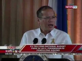 SONA: P2-trilyong national budget para sa   2013, pinirmahan ni PNoy