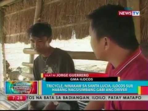 BP: Tricycle,ninakaw sa Santa Lucia, Ilocos Sur habang nagsisimbang gabi ang driver