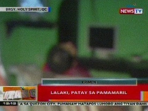 BT: Lalaki, patay sa pamamaril sa Brgy. Holy Spirit, QC