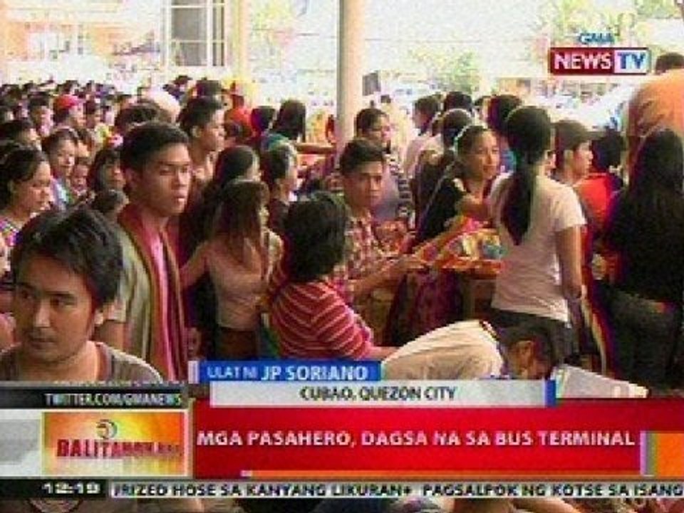 BT: Mga pasahero, dagsa na sa bus terminal