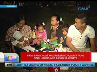 UB: Pami-pamilya at magbabarkada, masayang sinalubong ang pasko sa Luneta