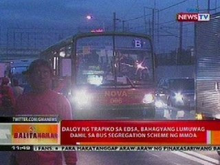 BT: Daloy ng trapiko sa EDSA, bahagyang lumuwag dahil sa bus segregation scheme ng MMDA