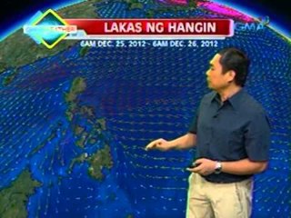 UB: Weather update as of 6:00 a.m. (December 25, 2012)