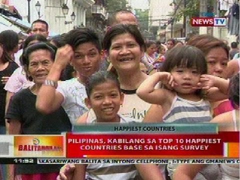 BT: Pilipinas, kabilang sa top 10 happiest countries base sa isang survey