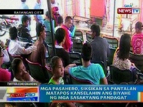 NTG: Mga pasahero, siksikan sa pantalan matapos kanselahin ang biyahe ng mga barko