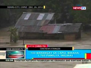 BP: 103 brgy sa Capiz, binaha; 1,765 pamilya, inilikas