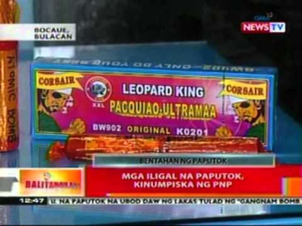 BT: Mga iligal na paputok kinumpiska ng PNP