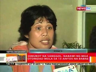 BT: Dinukot na sanggol, nabawi ng mga otoridad mula sa 15-anyos na babae