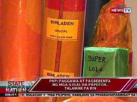 SONA: PNP: Paggawa at pagbebenta ng mga iligal na paputok, talamak pa rin