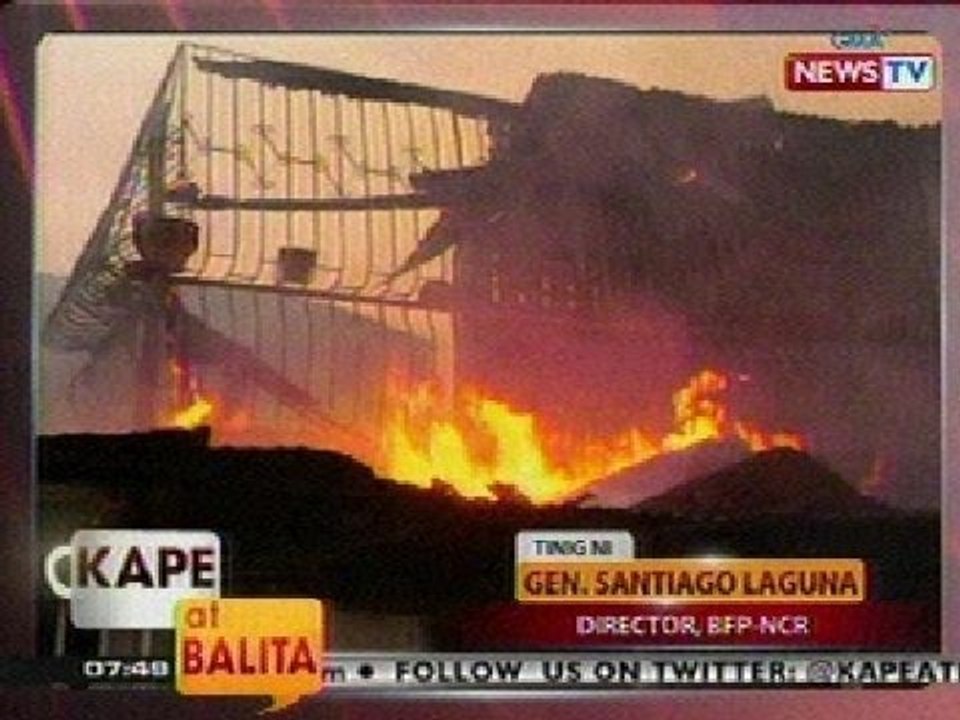 KB: Panayam kay Gen. Santiago Laguna, Dir., BFP-NCR kaugnay sa naganap na sunog sa QC at sa San Juan