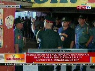 BT: Reenectment ng nangyari nang tamaan ng ligaw na bala si Nicole Ella, isinagawa ng PNP
