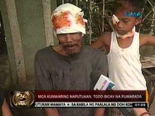 24 Oras: Mga kunwaring naputukan, bigay-todo na pumarada