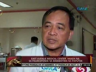 24 Oras: East Avenue Medical Center, handa na sa pagresponde sa mabibiktima ng paputok