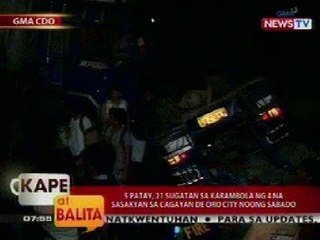 KB: 5 patay, 21 sugatan sa karambola ng 4 na sasakyan sa CDO noong sabado
