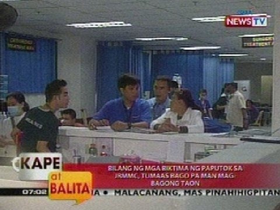KB: Bilang ng mga biktima ng paputok sa JRMMC, tumaas bago pa man mag-bagong taon