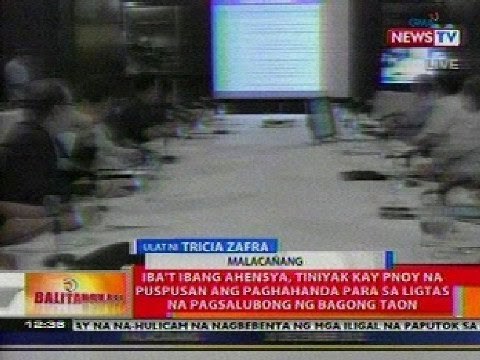 BT: Iba't ibang ahensya, tiniyak kay PNoy na puspusan ang paghahanda para sa bagong taon