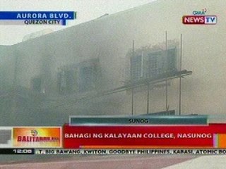 BT: Bahagi ng Kalayaan College sa QC, nasunog