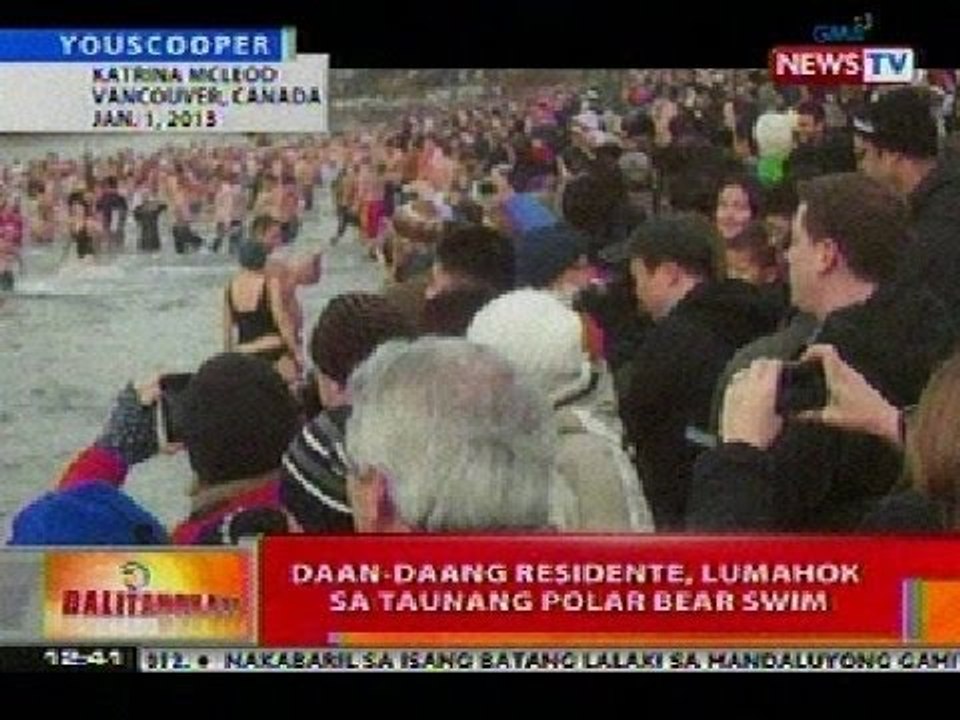 BT: Daan-daang residente sa Canada, lumahok sa taunang polar bear swim