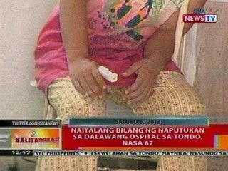 BT: Naitalang bilang ng naputukan sa 2 ospital sa Tondo, nasa 87