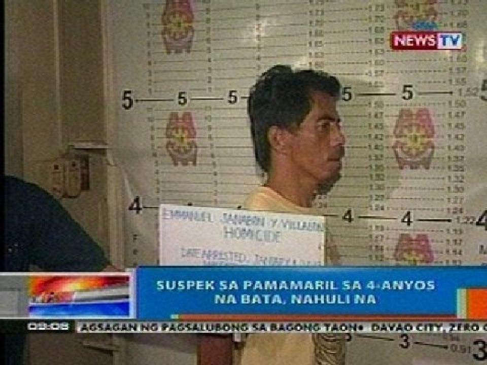 NTG: Suspek sa pamamaril sa 4-anyos na bata, nahuli na