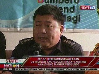 SONA: BFP-QC, irerekomendang ipa-ban o i-regulate ang paggamit ng sky lanterns