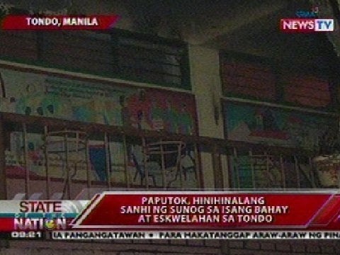 SONA: Paputok, hinihinalang sanhi ng sunog sa isang bahay at eskwelahan sa Tondo