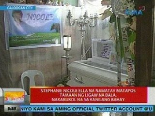 UB: Stephanie Nicole Ella, nakaburol na sa kanilang bahay sa Caloocan