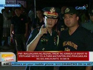 UB: PNP, nagsagawa ng reenactment ng krimen sa bahay ni Stephanie Nicole Ella