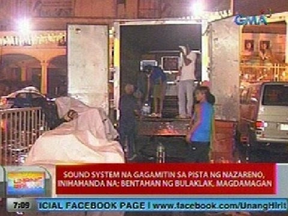 UB: Sound system na gagamitin sa Pista ng Nazareno, inihahanda na