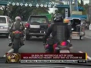 24 Oras: Mga nagmo-motor na walang ICC Sticker ang helmet, huhulihin at pagmumultahin