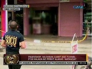 24 Oras: Pawnshop, nilooban gamit ang tunnel; P1M halaga ng pera't alahas, natangay