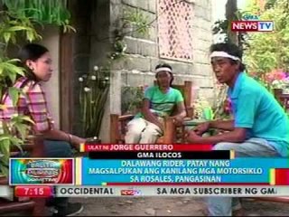 BP: 2 rider, patay nang magsalpukan ang kanilang mga motorsiklo sa Rosales, Pangasinan