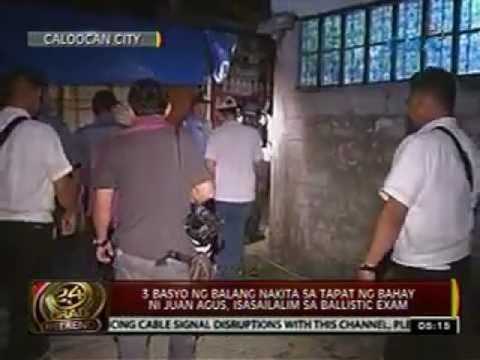 24 Oras: 3 basyo ng balang nakita sa tapat ng bahay ni Juan Agus, isasailalim sa ballistic exam