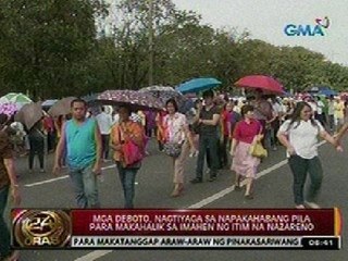 24Oras: Mga deboto, nagtiyaga sa napakahabang pila para makahalik sa imahen ng Itim na Nazareno