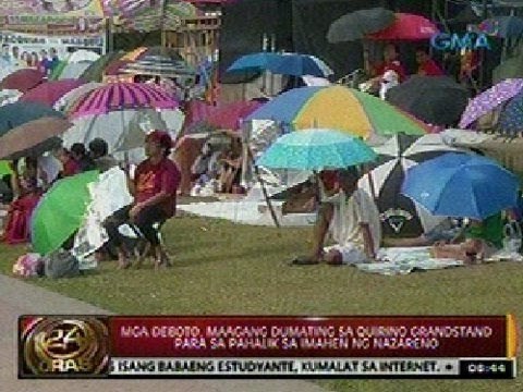 24Oras: Mga deboto, maagang dumating sa Quirino Grandstand para sa pahalik sa imahen ng Nazareno