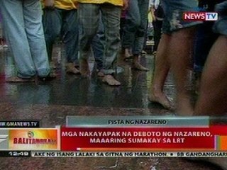 BT: Mga nakayapak na deboto ng Nazareno, maaaring sumakay sa LRT