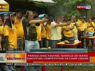 BT: PNoy, nanalo sa isang shooting competition sa Camp Crame